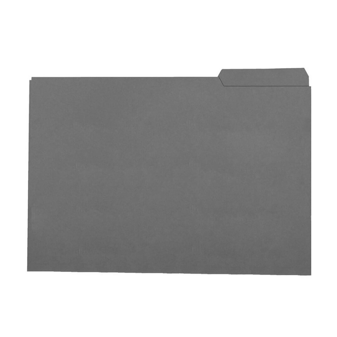 Pack 50 subcarpetes A4 pestanya dreta gris