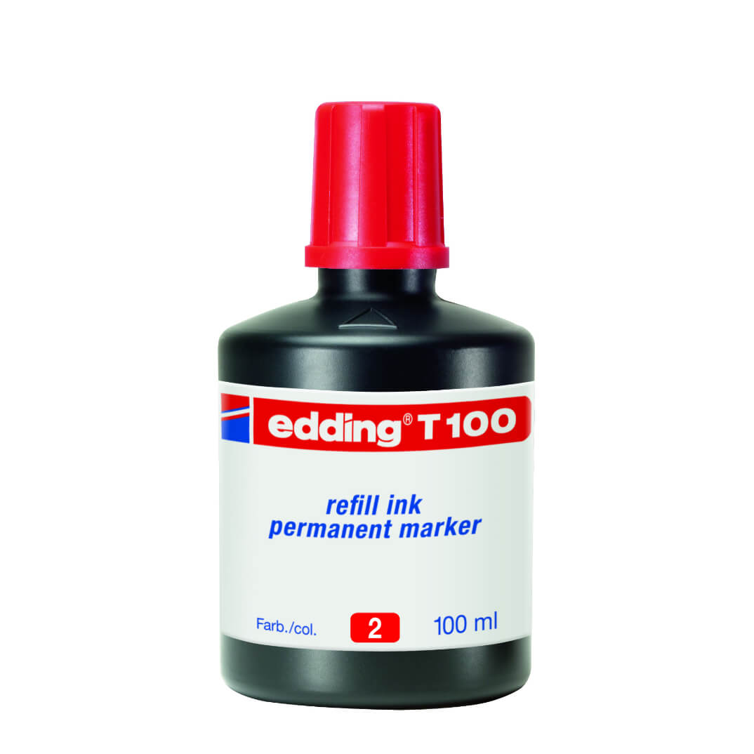 Tinta edding T100 vermella