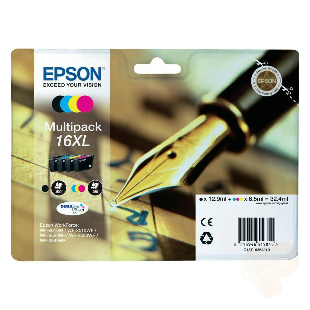 Epson cartucho inyeccion tinta 16xl pack-4 colores