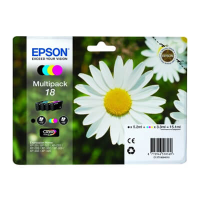 Epson cartucho Stylus 18 xp102/205 pack 4 colores