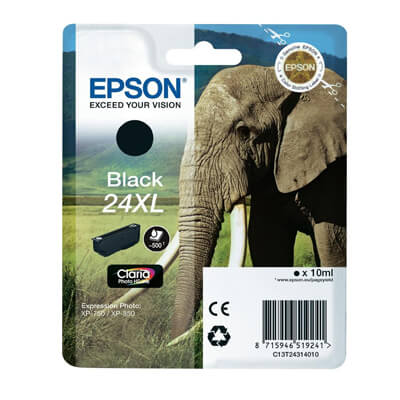 Epson cartucho inkjet 24xl negro xp 750/850