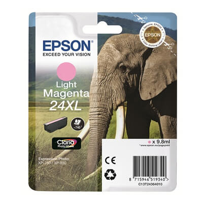 Epson cartucho inkjet 24xl magenta claro xp 750/85