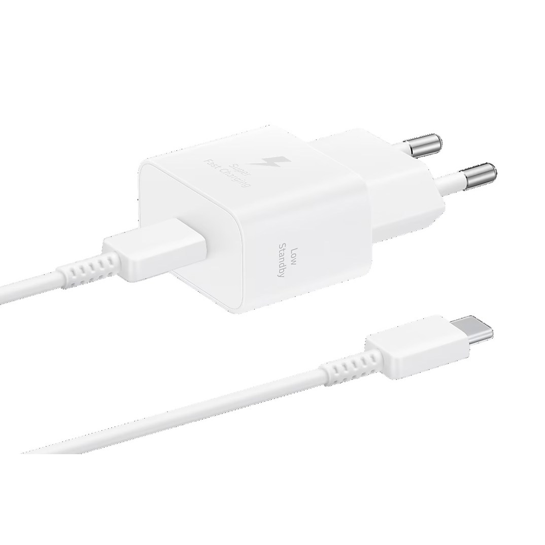 Carregador Samsung USB-C 25W PPS 3A s/cable, blanc