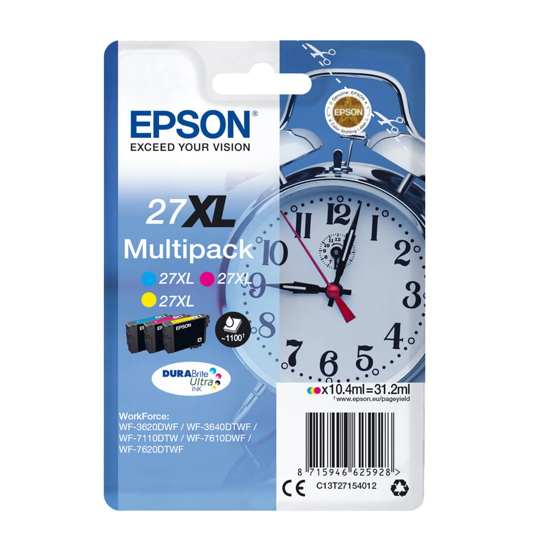 Epson inkjet multipack wf 3620 27xl C-M-Y)