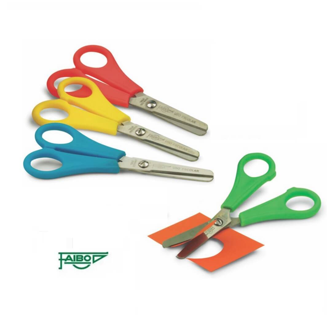 Tijeras escolares 13cm colores surtidos