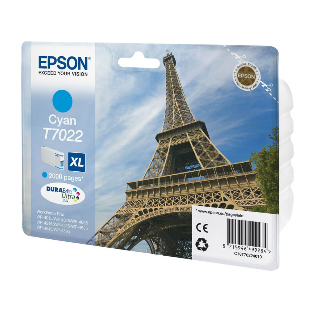 Epson cartucho cian inyeccion wp4000/4500 XL