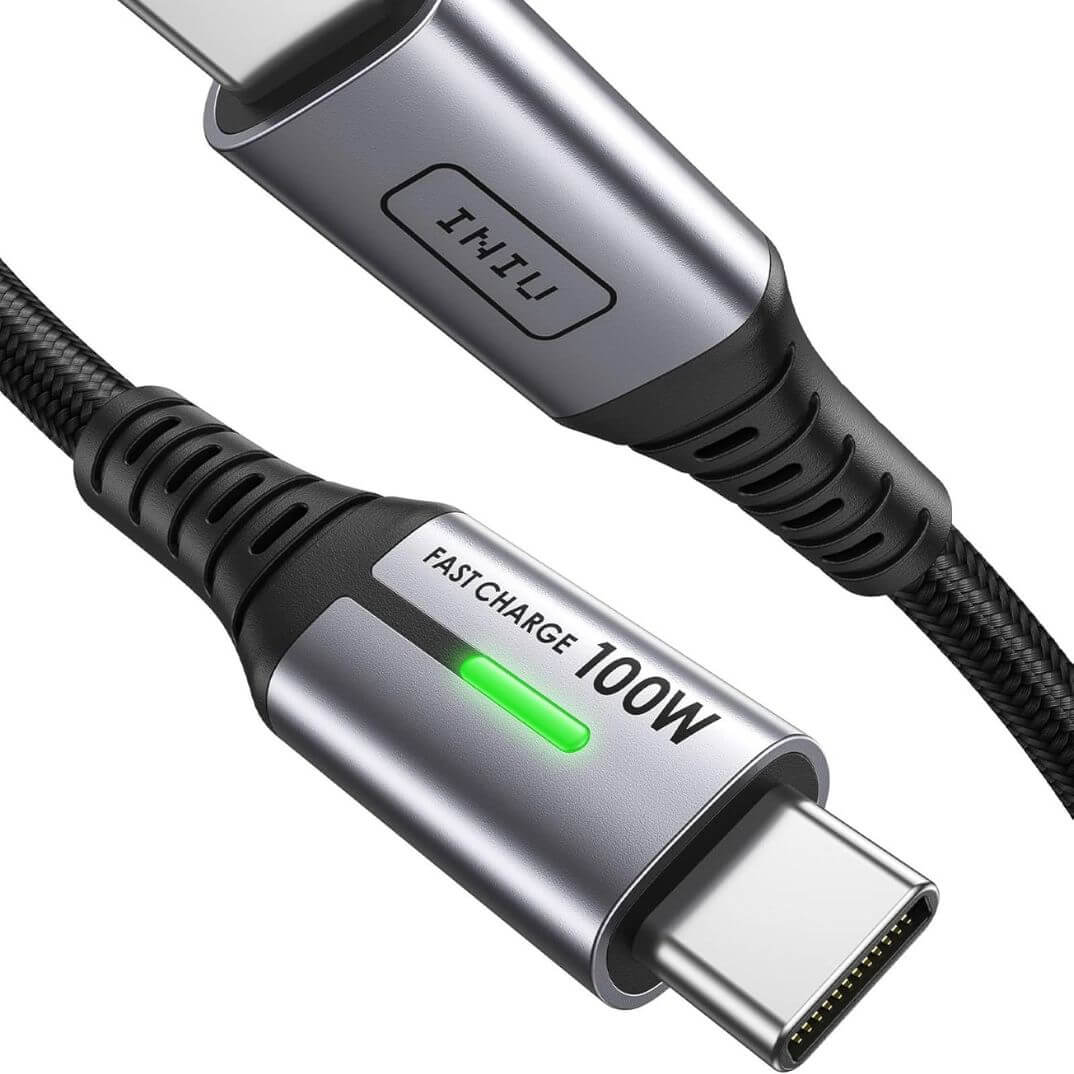 Cable USB-C a USB-C, 100W con E-Marker, 2m, Nylon