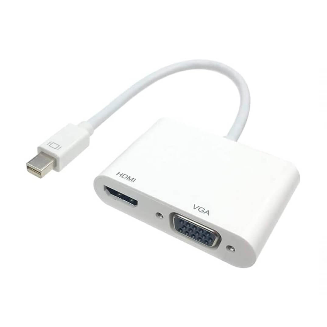 Adaptador DisplayPort macho a  HDMI VGA en Blanco