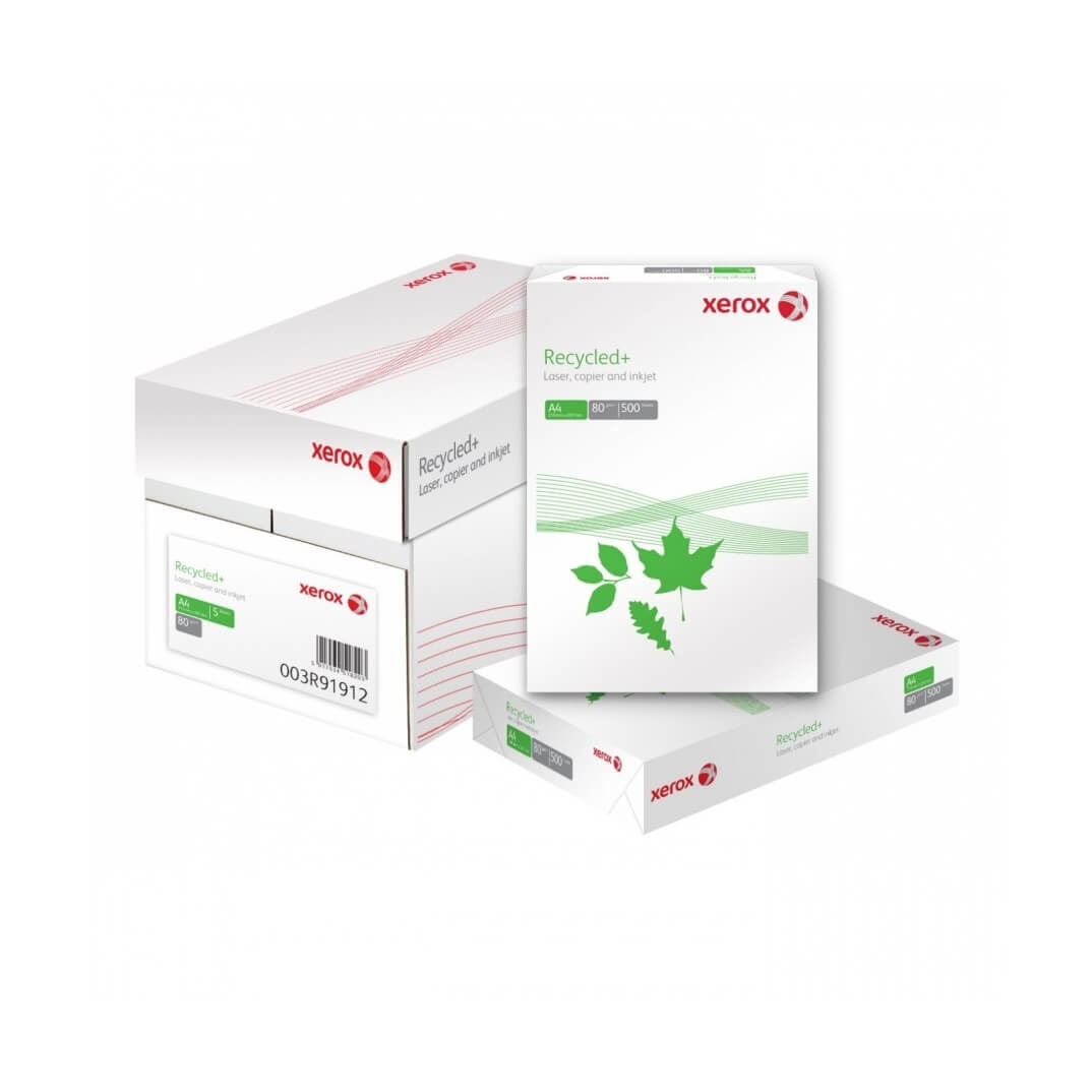Caja papel reciclado+ Xerox 2500h  A4 80g Iso80