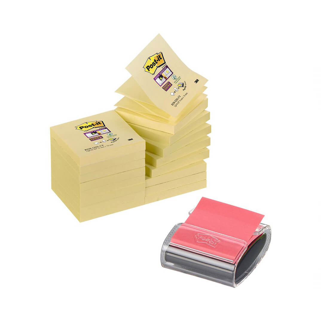 16 blocs POST-IT® Z-Notes Super Sticky 76x76+disp
