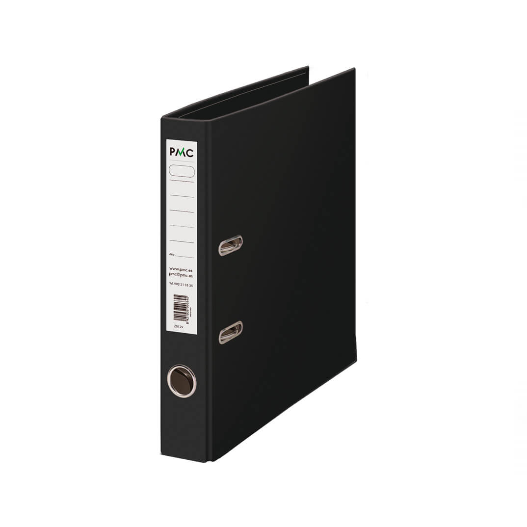 Archivador PMC A4 estrecho negro ECOFILE