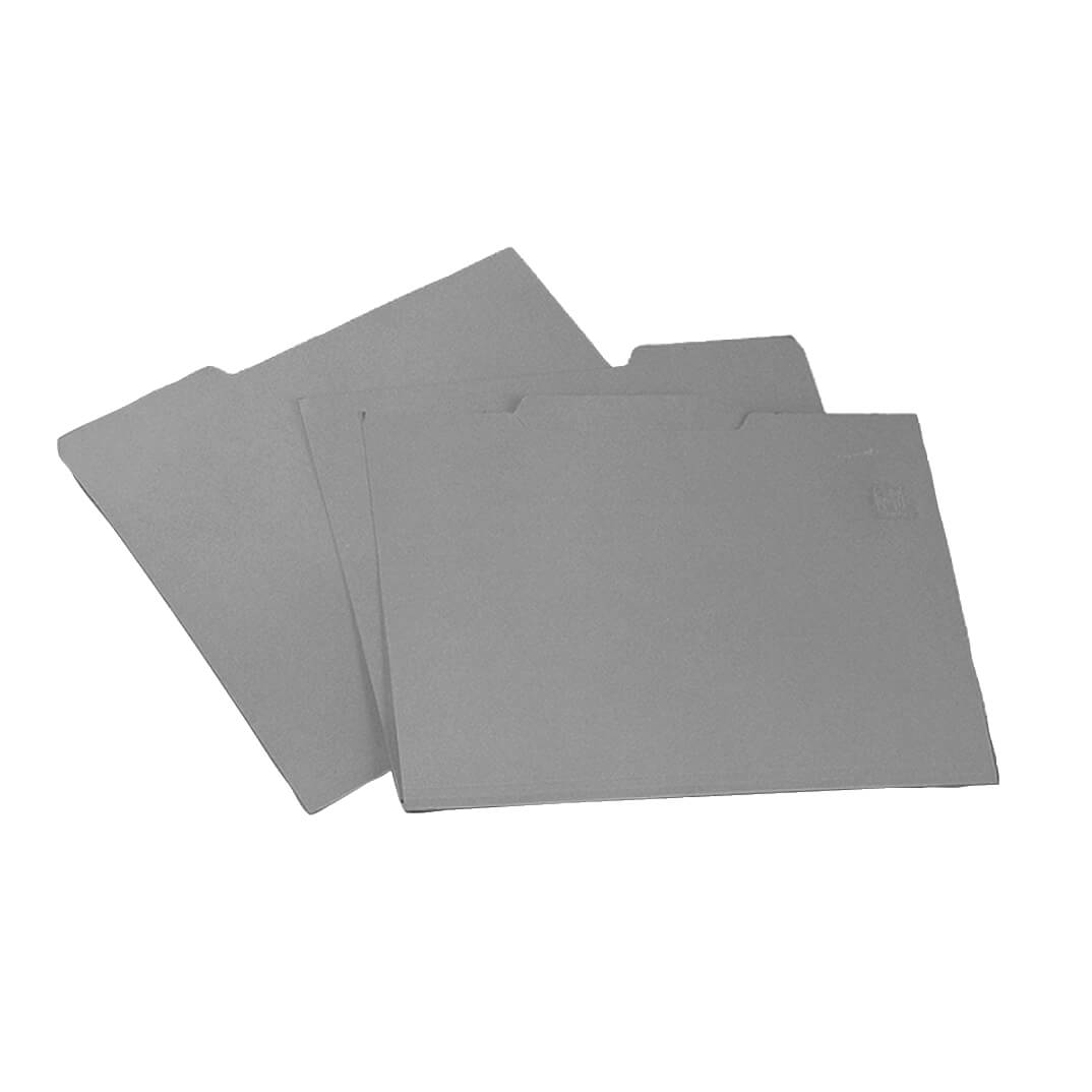 Dosier A4 pestaña derecha gris (50u)