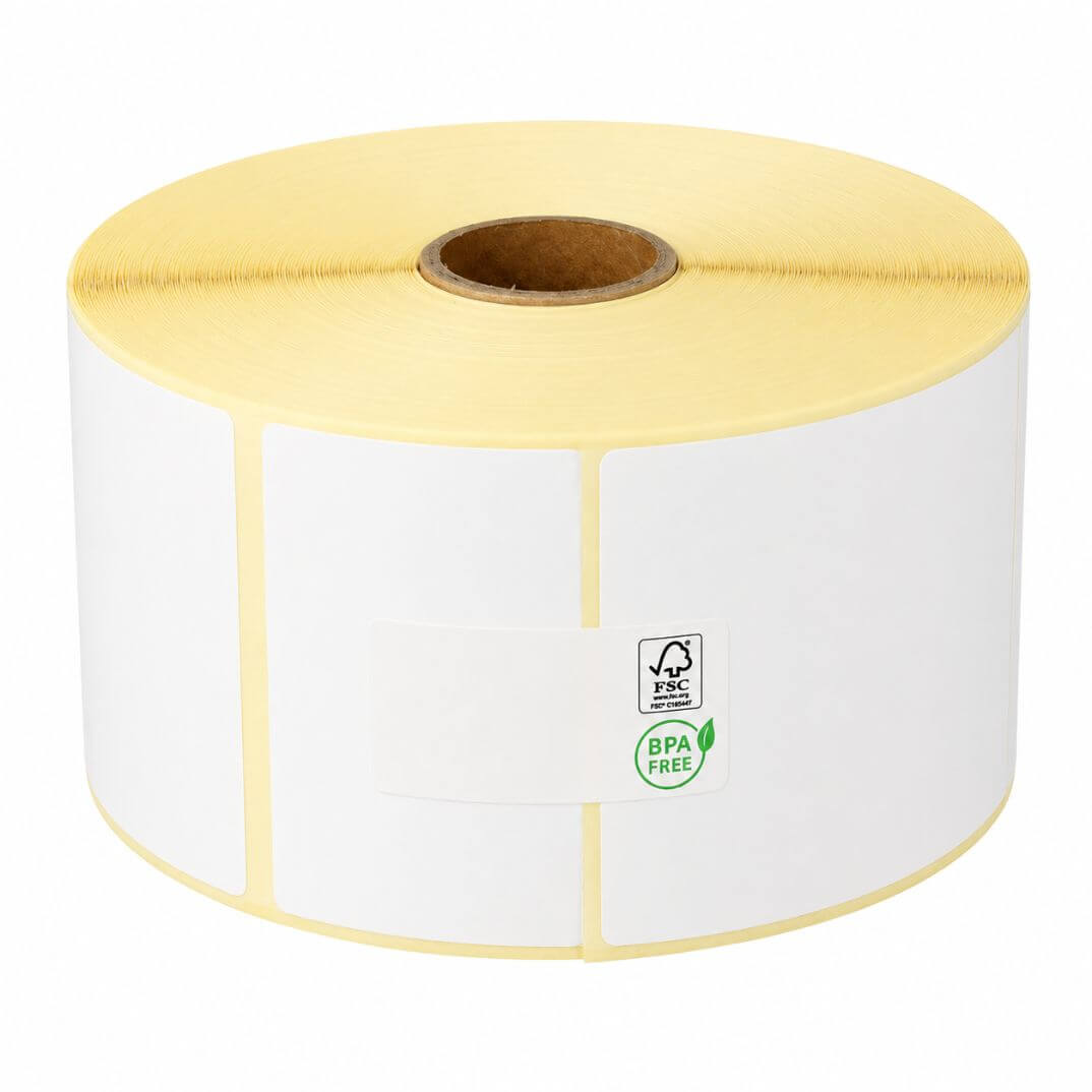 Caixa de 12 rotlles d'etiquetes Zebra 57mmx102m