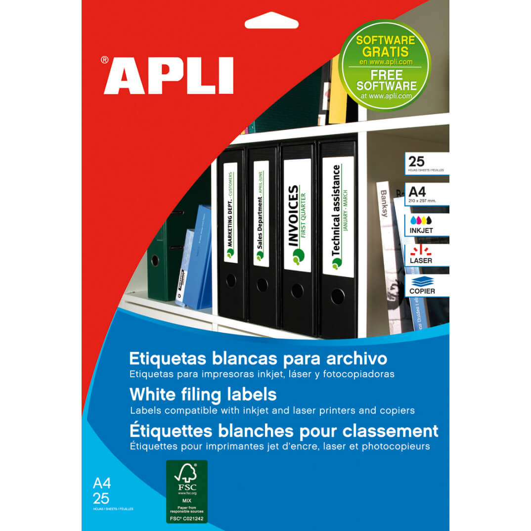 Etiquetas adhesivas Apli 190x61mm