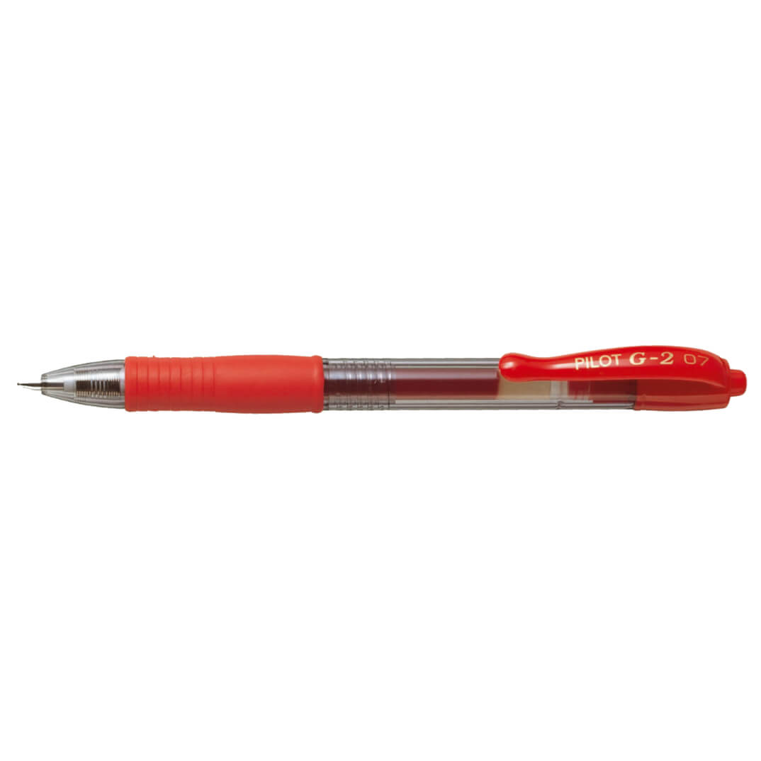 Bolígrafo Pilot G2 retráctil tinta de gel rojo