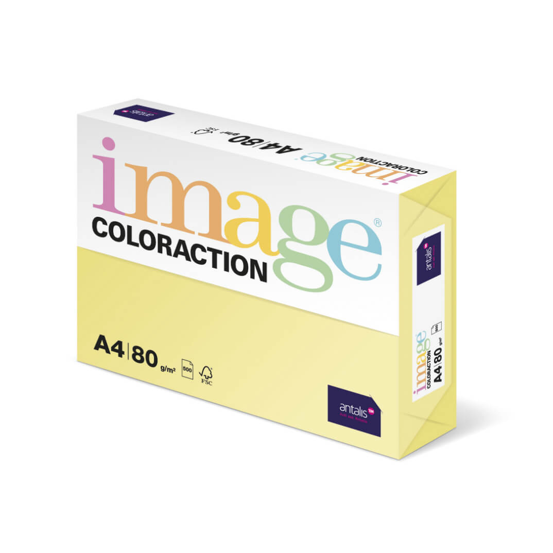 Paquete papel A4 80g amarillo desert  YE23