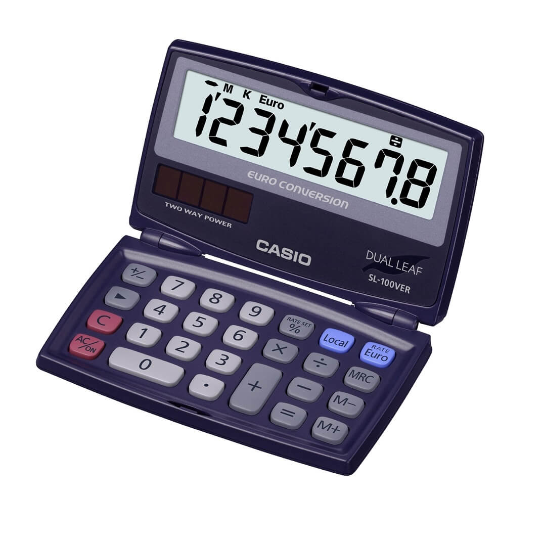 Calculadora de bolsillo Casio SL-100ver 8 dígitos